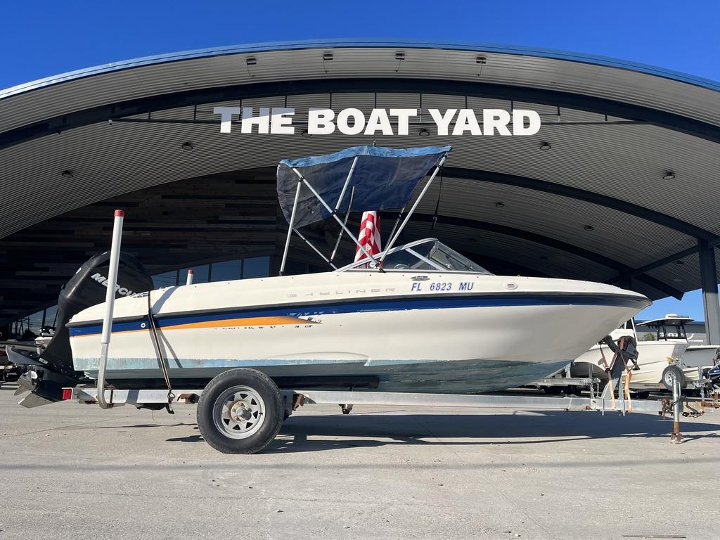 Slide: The Image of 2004 Bayliner 175 boat on trailer at The Boat Yard. - 2