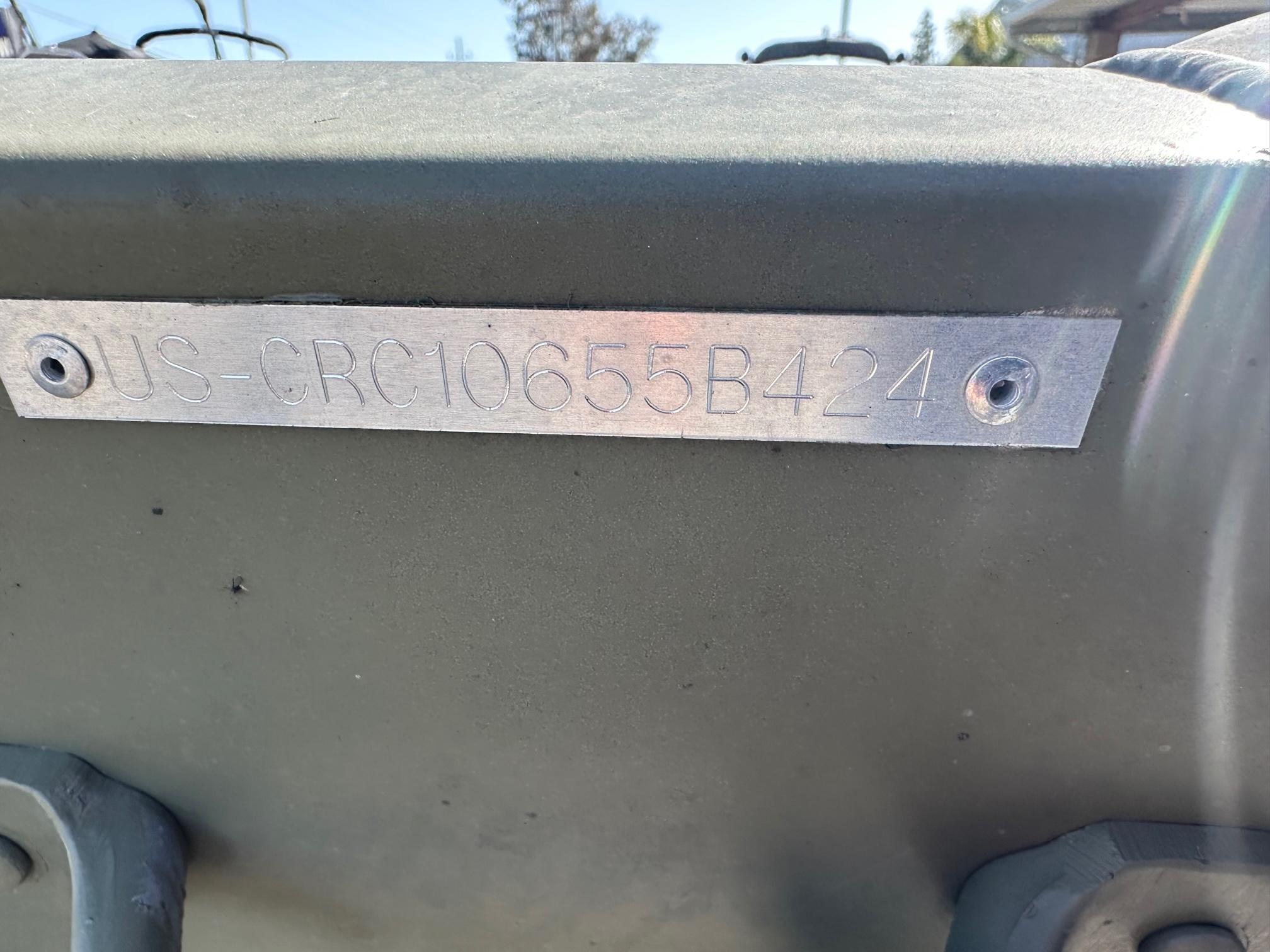 Slide: The Image of 2024 Crestliner 1448M boat identification plate with serial number US-CRC10655B424. - 9