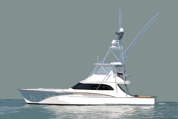 Slide: The Image of 2024 Custom Carolina 63 yacht on calm waters. - 0