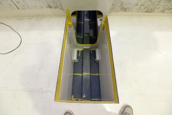 Slide: The Image of Custom Carolina 63 (2024) boat interior construction in progress. - 18