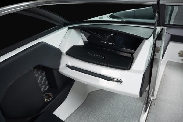 Slide: The Image of 2023 Four Winns H2 OB boat interior with sleek design and modern features. - 17
