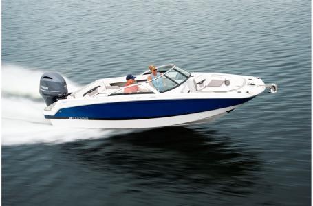Slide: The Image of 2020 Four Winns HD 200 OB speedboat cruising on water. - 17