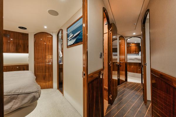 Slide: The Image of Hatteras 59 Ziggy - Interior Companionway - 17