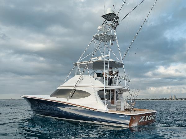 Slide: The Image of Hatteras 59 Ziggy - Exterior Profile - 45