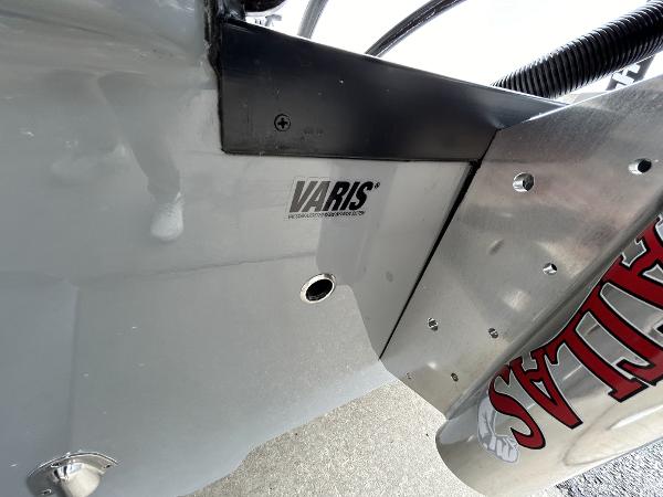 Slide: The Image of Close-up of 2024 Hewes Redfisher 18 boat with VARIS logo. - 17
