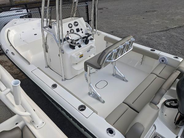 Slide: The Image of 2024 Key West 189 FS boat interior with console and seating. - 4
