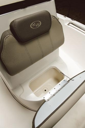 Slide: The Image of 2024 Key West 189 FS boat seat with storage compartment. - 47