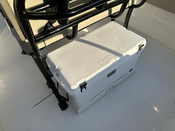 Slide: The Image of White cooler on 2024 Key West 219 FS boat deck. - 13