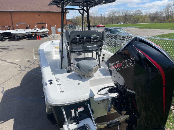 Slide: The Image of 2023 NauticStar 227 Bay boat with Mercury Pro XS engine. - 3