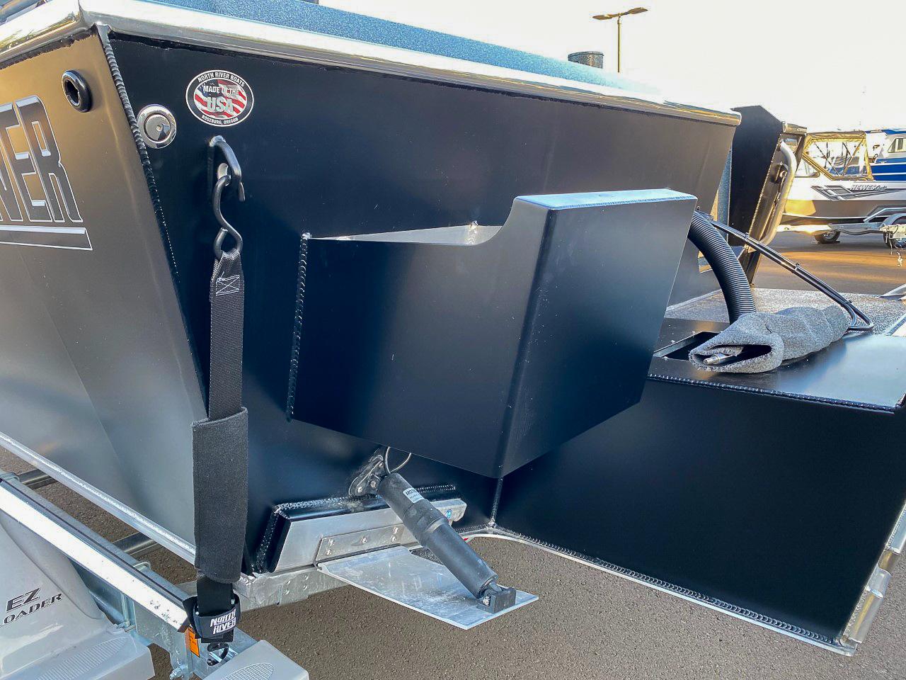 Slide: The Image of 2025 North River 22 Seahawk boat rear view with trailer attachment. - 26