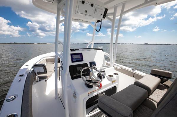Slide: The Image of 2024 Sea Pro 222 Center Console boat interior on open water. - 4