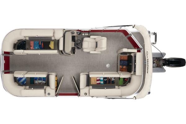 Slide: The Image of 2024 Sun Tracker Party Barge 20 DLX pontoon boat interior layout. - 12